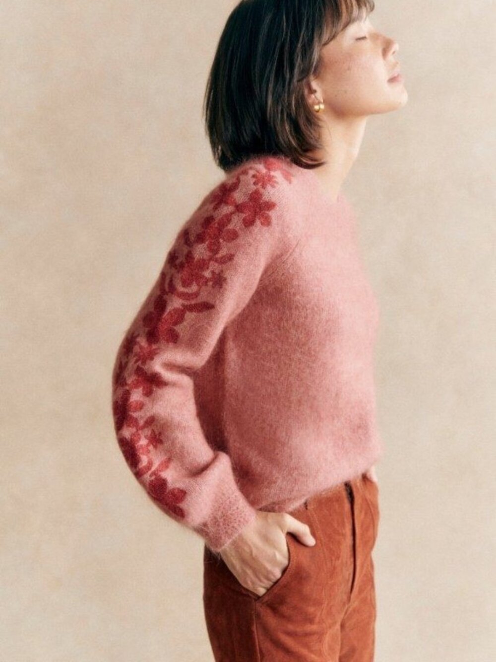 Sezane Candice Jumper Rosewood - Size M